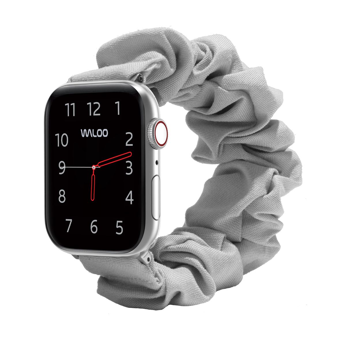 Waloo Elastic Scrunchie Band for Apple Watch Series 1-9 - 42/44/45mm / Gray