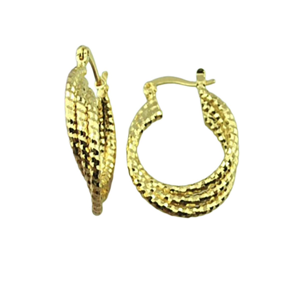 Gold French Hoop Earrings - ER8