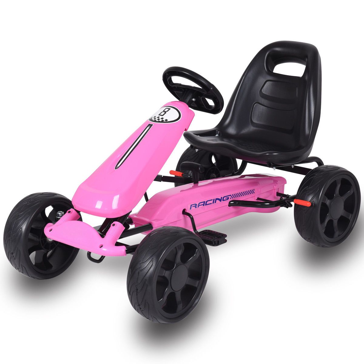 Kids' Ride-on 4-Wheel Pedal Go Kart - Ride on Car Pink