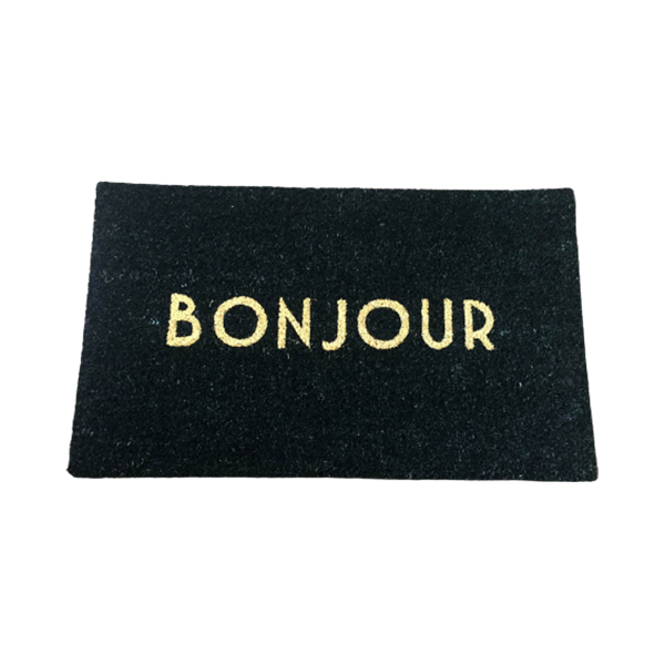 Trendy Vinyl Backed Coir Door Mats - BONJOUR
