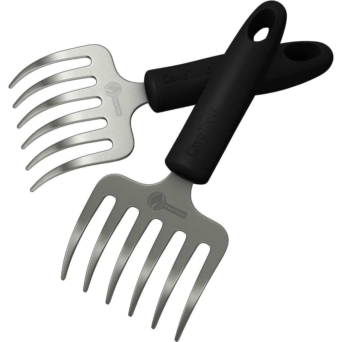 Cave Tools® Metal Knuckle Grip Meat Claws for Shredding Meat (Set of 2) - Metal Rakes