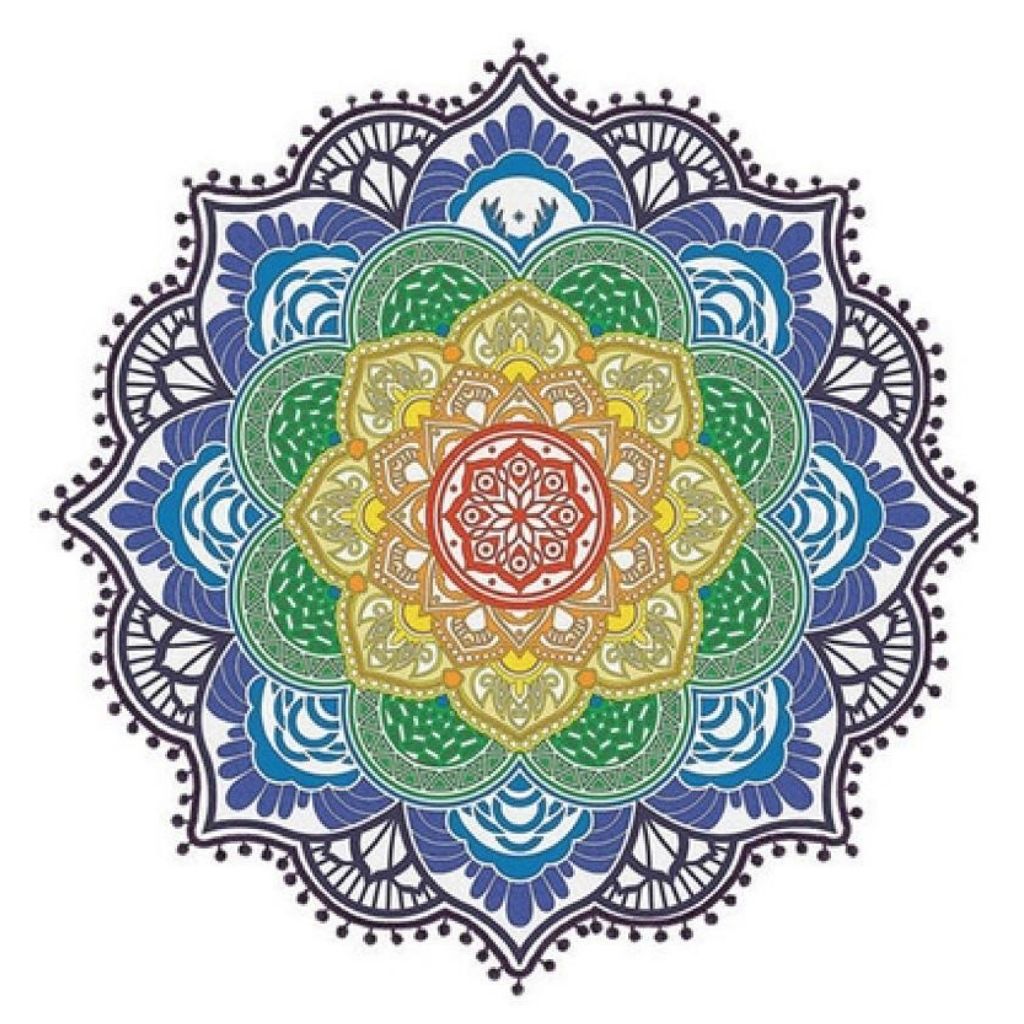 Lotus Flower Mandala Throw Blanket - Purple