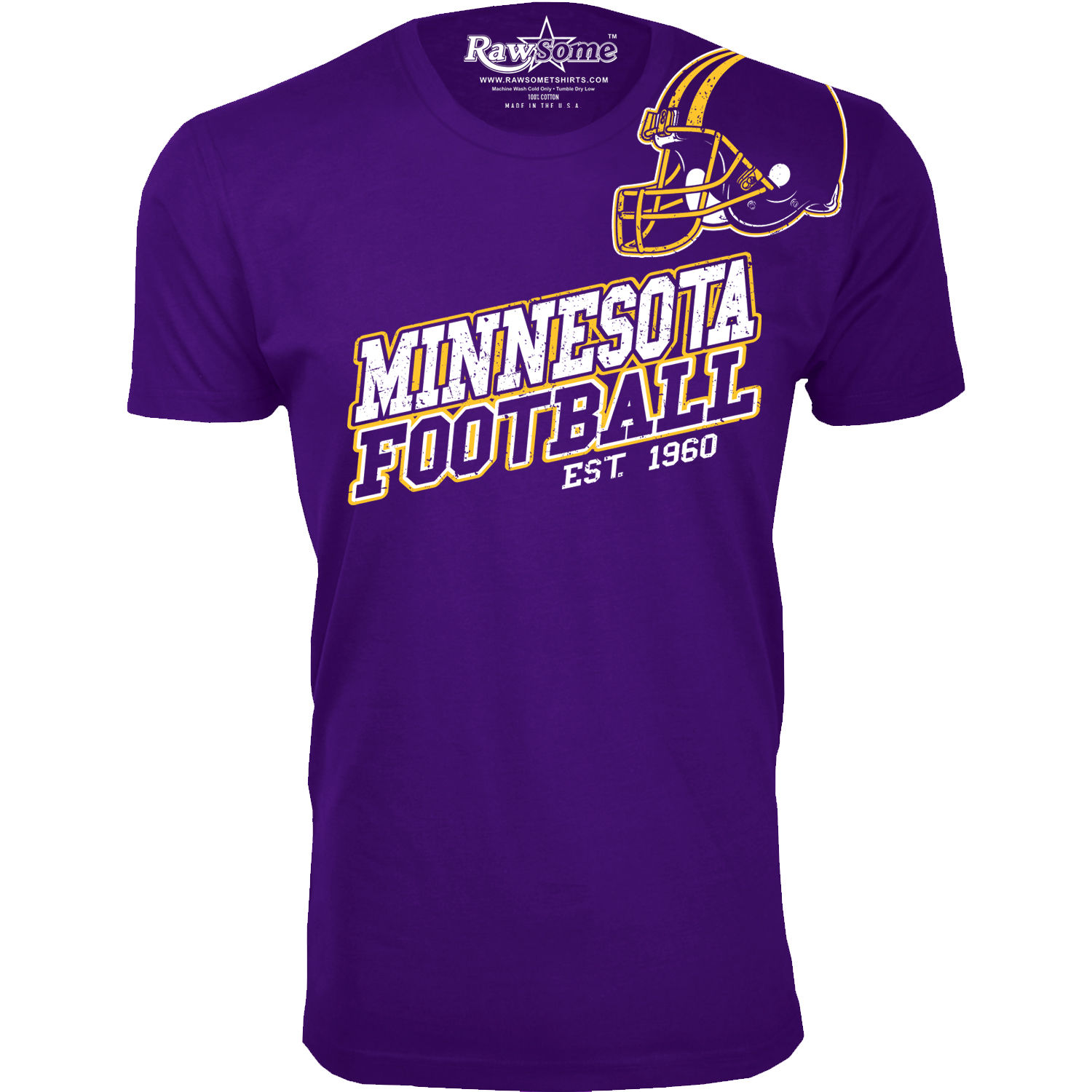 Men's Football Team T-Shirt - Minnesota - Purple / XL