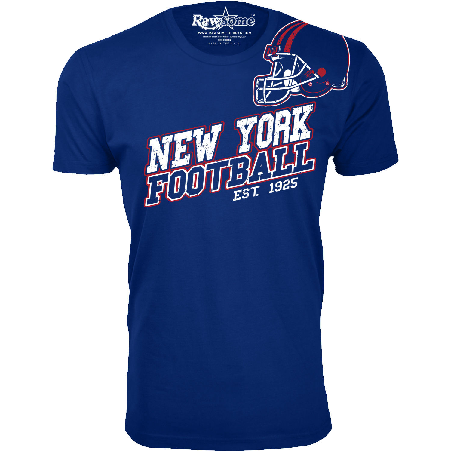 Men's Football Team T-Shirt - New York - Royal / 3XL