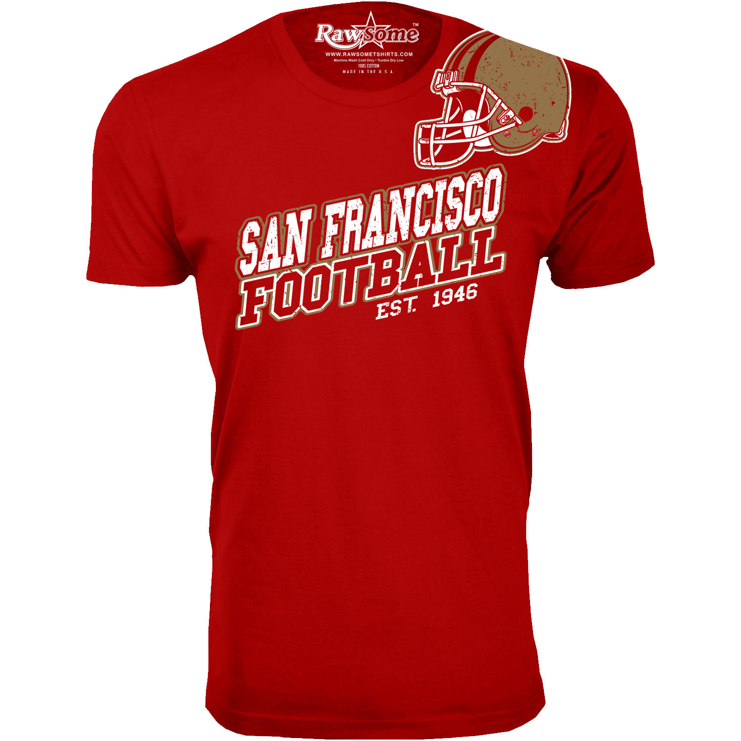 Men's Football Team T-Shirt - San Francisco - Red / 3XL
