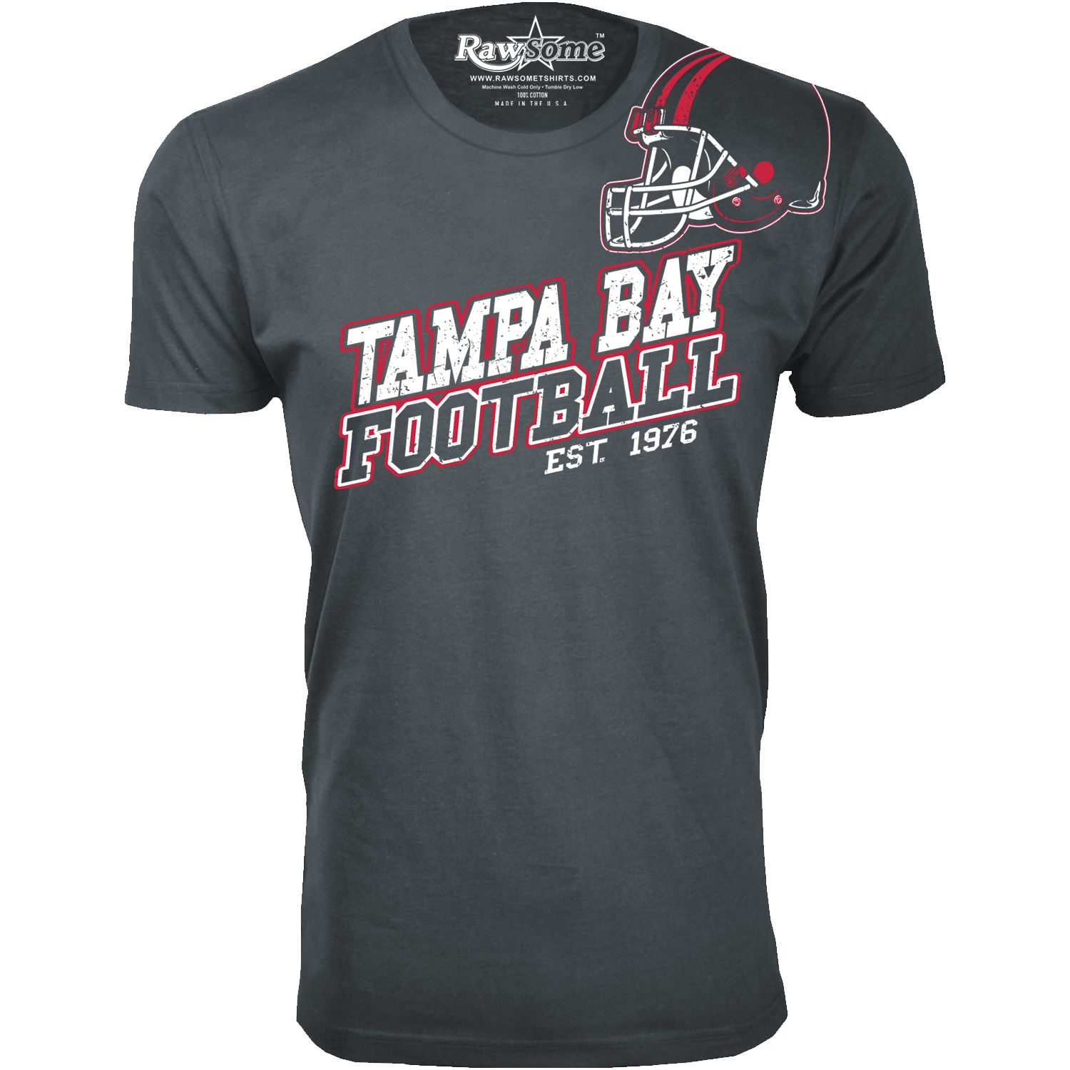 Men's Football Team T-Shirt - Tampa Bay - Charcoal / 2XL