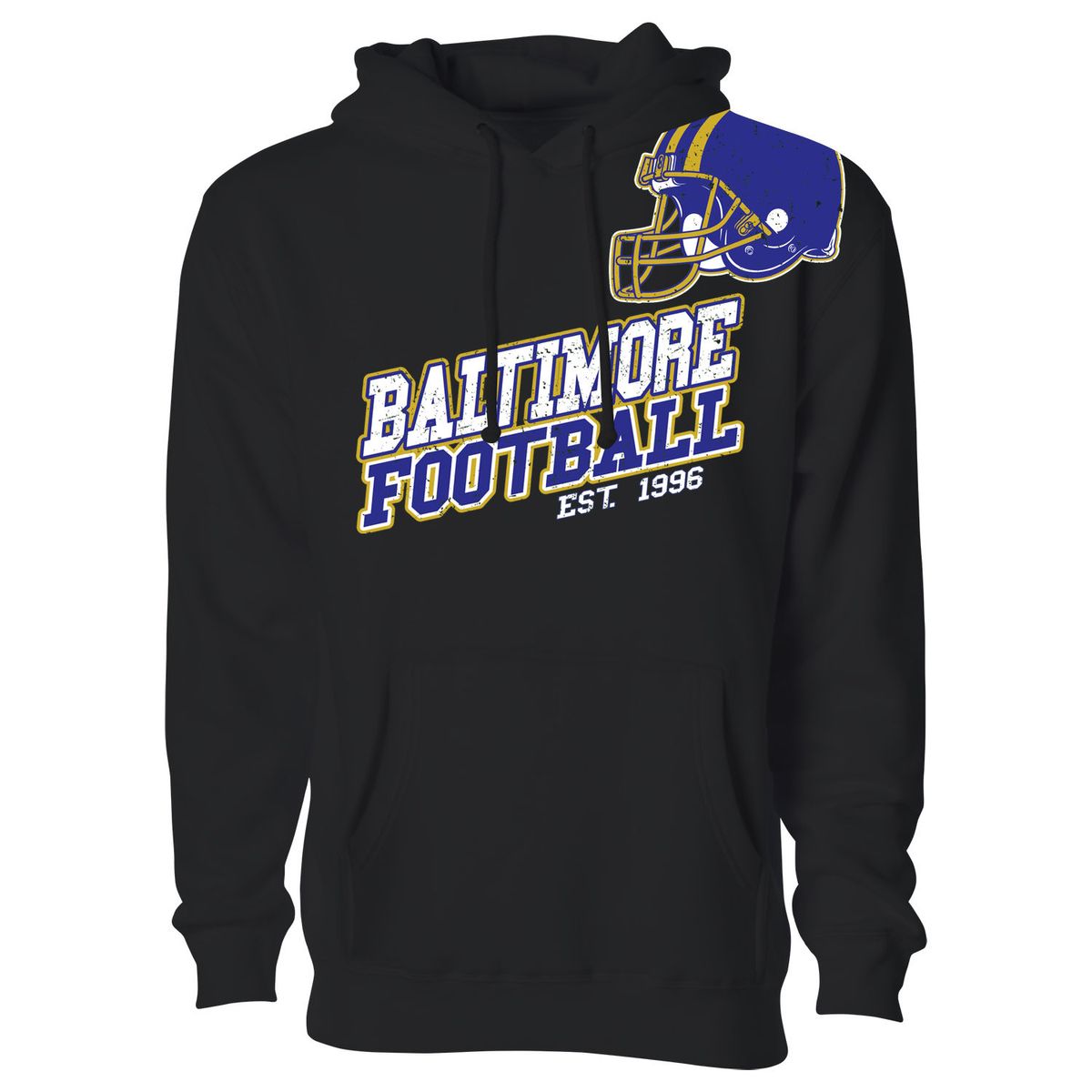 Men's Football Fan Pullover Hoodie - Small - Baltimore