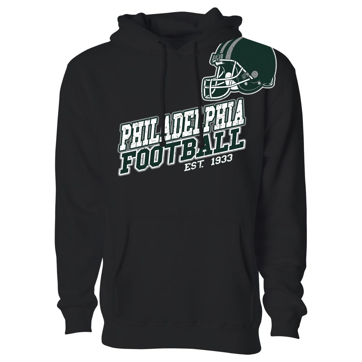 Women's Football Fan Pullover Hoodie - Philadelphia - Black / S