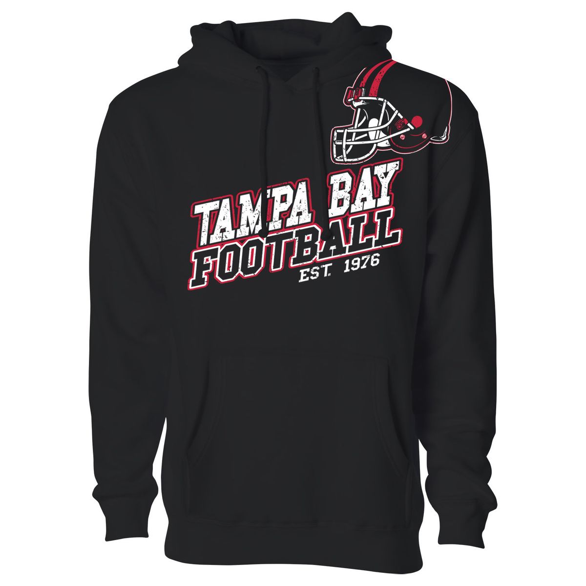 Women's Football Fan Pullover Hoodie - Tampa Bay - Black / S