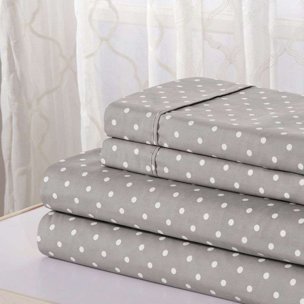 1800-TC Egyptian Luxury Printed Sheet Set by Bibb Home® - Twin - Polka Dots