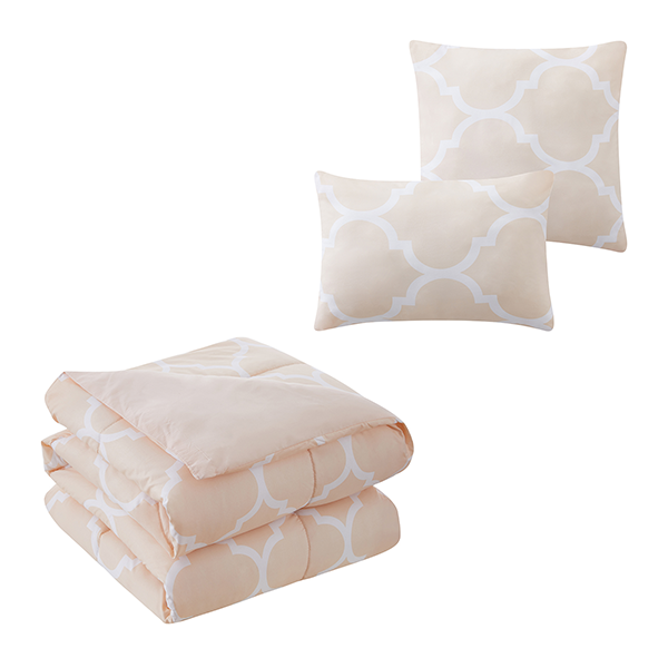 Kathy Ireland 6-Piece Oversized Trellis Comforter Set - Queen - Blush