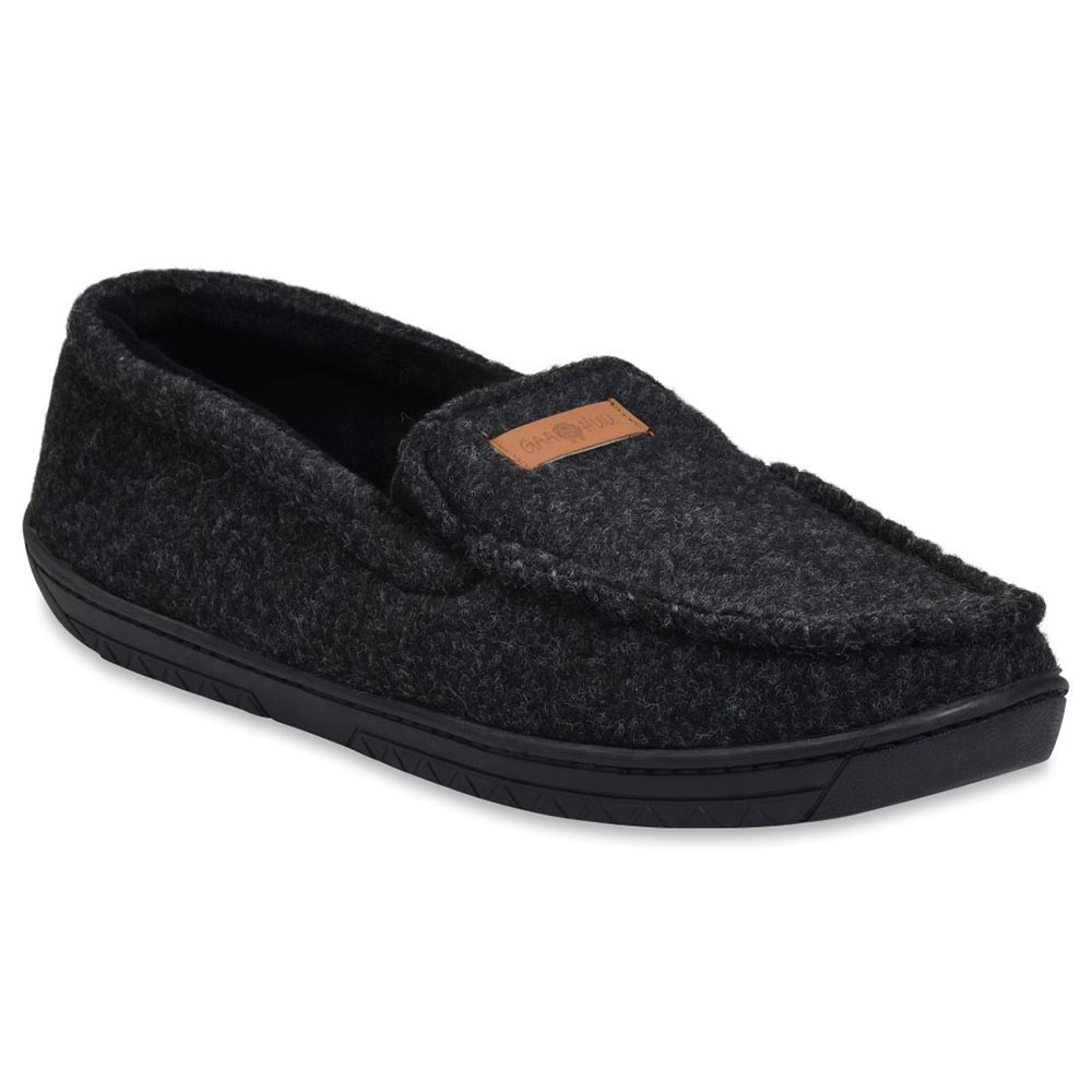Men's Faux Wool Slippers - Mocassin - Large