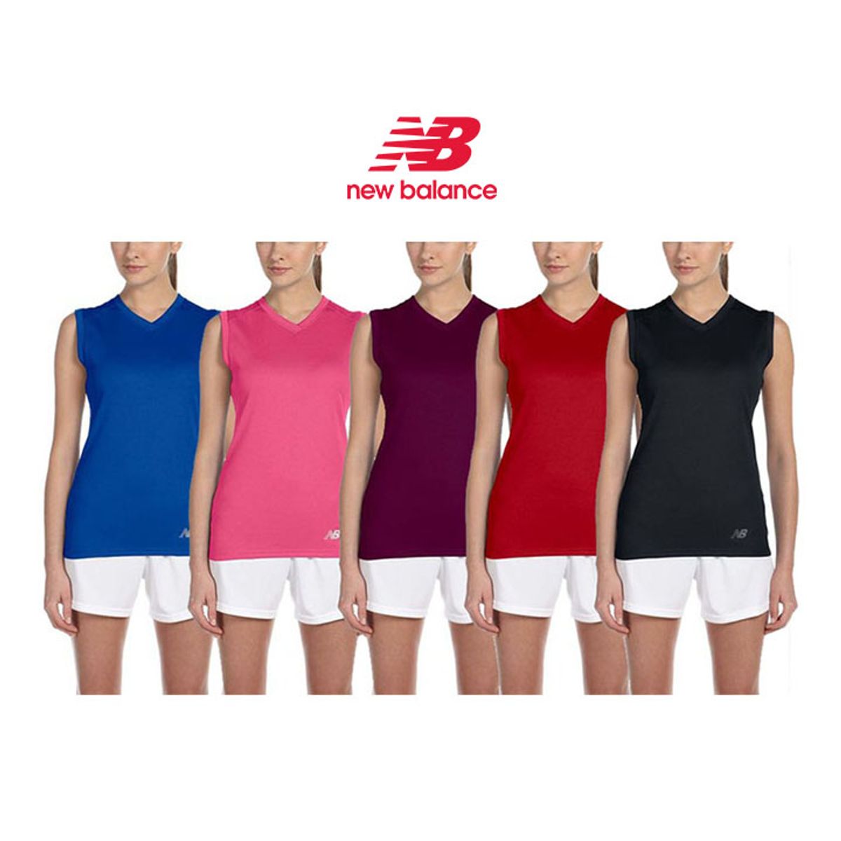 Women's Performance Sleeveless V-Neck Tank by New Balance&reg; (2-Pack) - Small