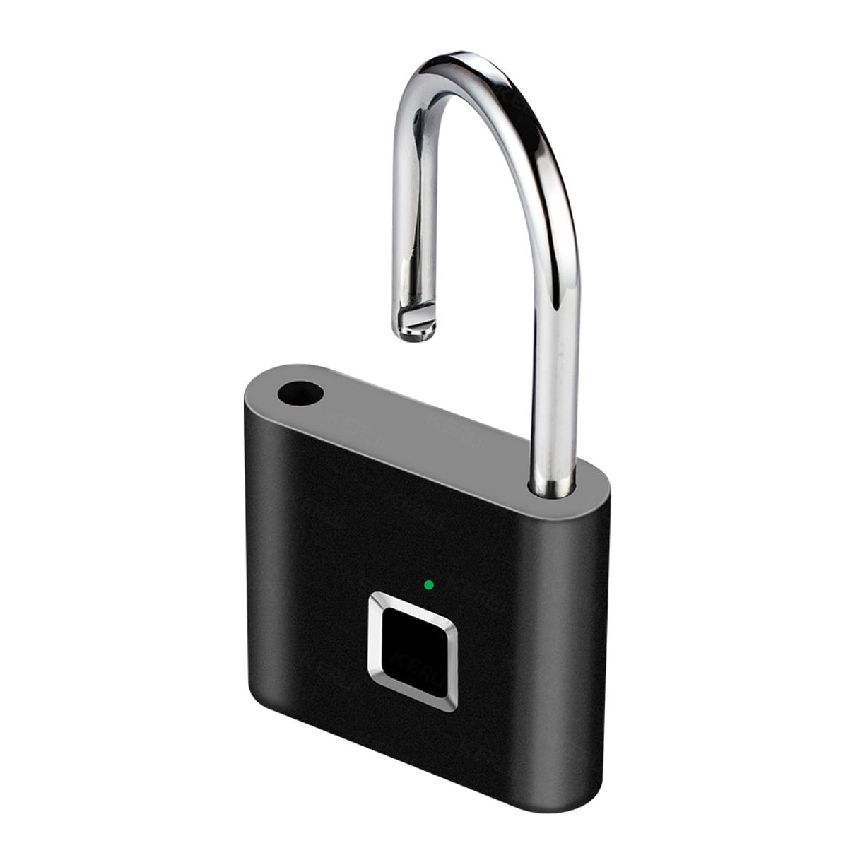 Padlock with Fingerprint Reader - Black