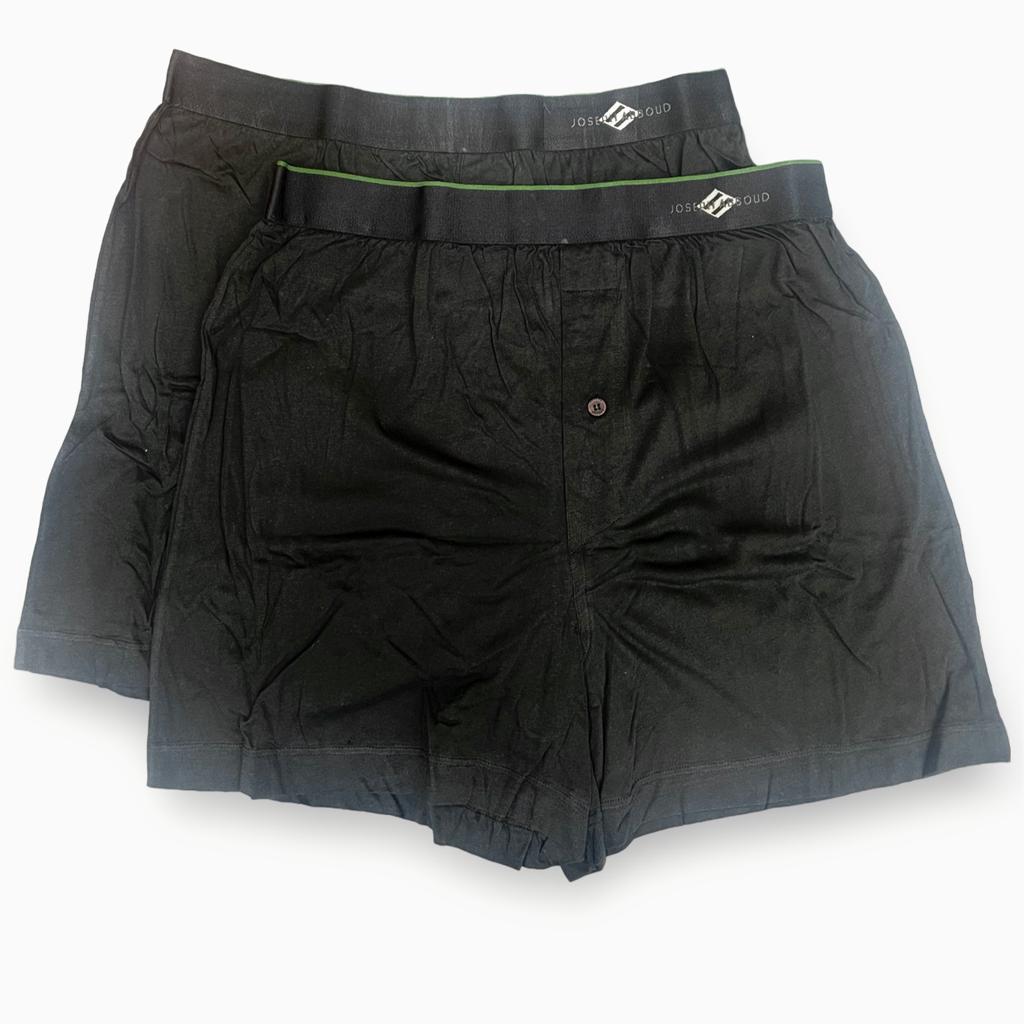 Joseph Abboud™ Men's Underwear Boxer Brief Collection (4- or 6-Pack) - S-4pk Button Fly Knit Boxers-Black