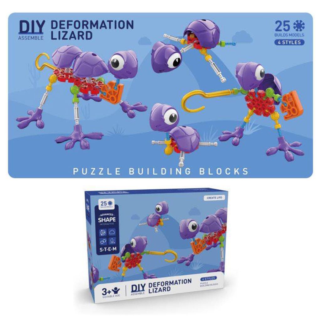 Zummy DIY Deformation Building Blocks - Lizard