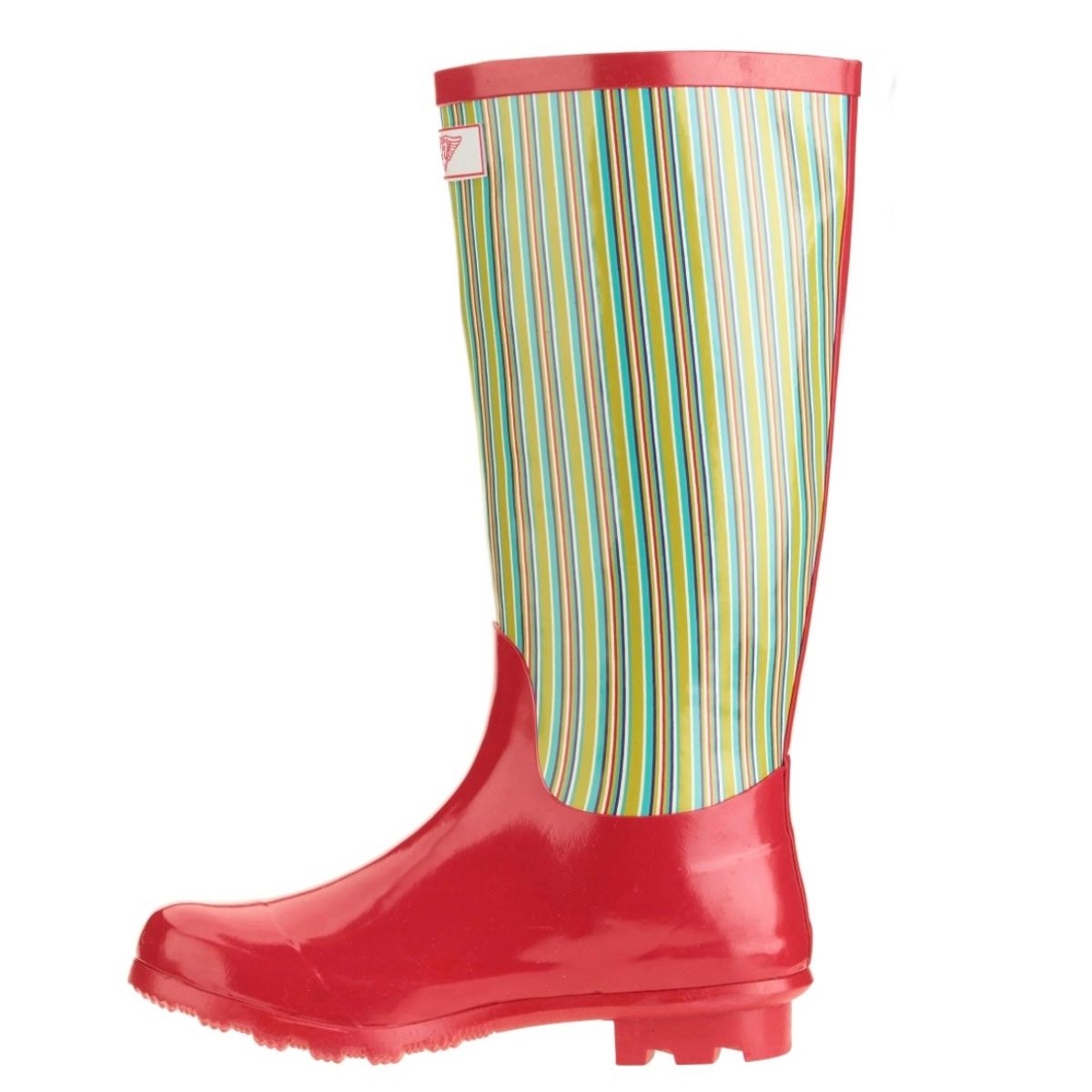 Women's Fashion Rubber Rain Boots with Stripes by Forever Young&trade; - RB-1516-2-7