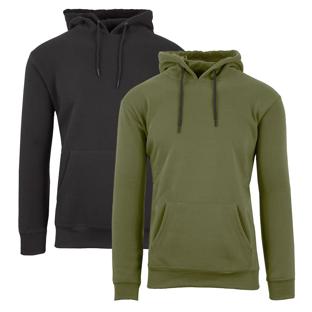 Men's Heavyweight Fleece Lined Pullover Hoodie (2-Pack) - (2Pack) / BD-11922 / BK-OL / M