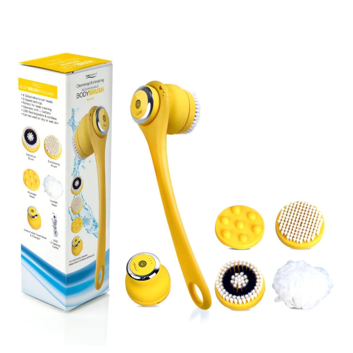 ISO Beauty™ Cleansing & Exfoliating Body Brushes - Yellow