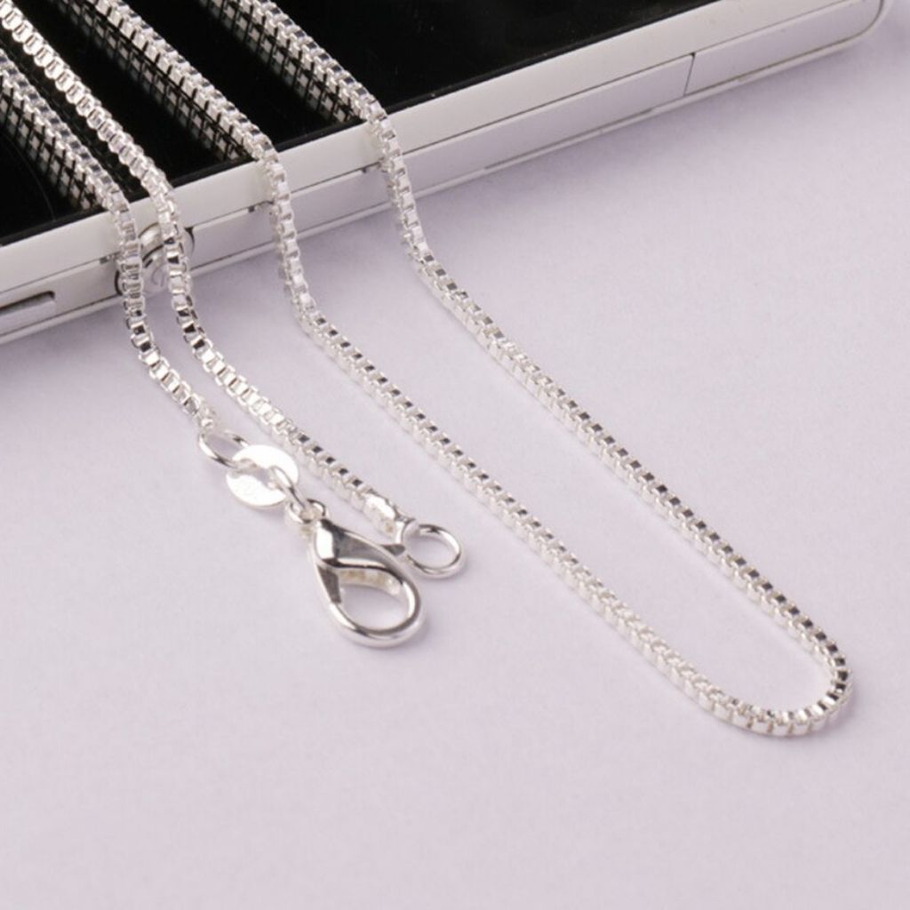 Italian .925 Sterling Silver Chain - Box Chain - 16''