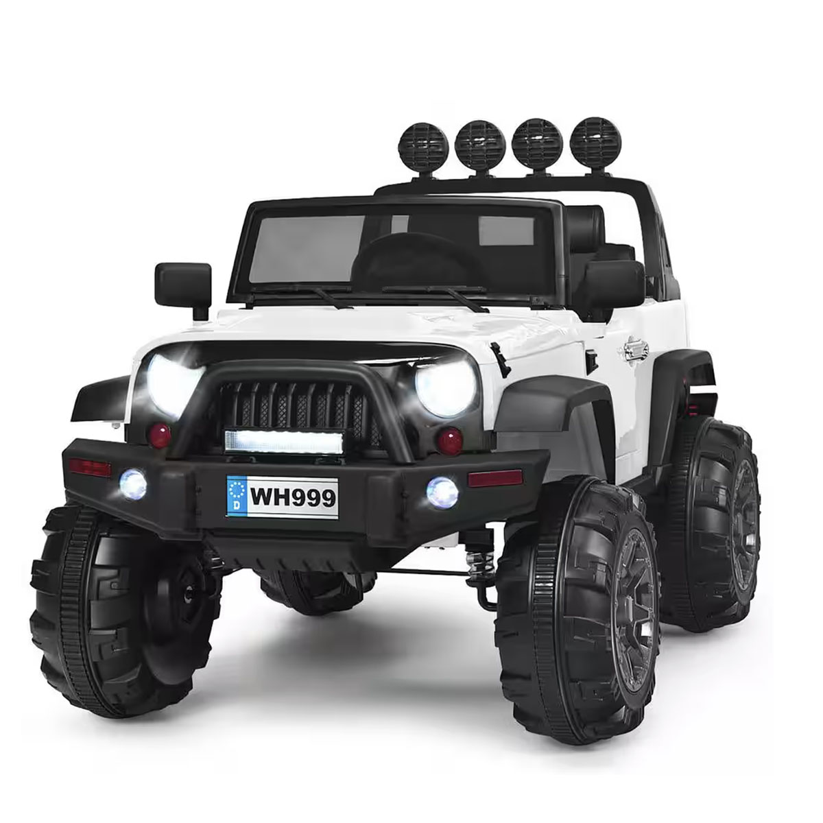 Kids' 12V Ride-on Spring Suspension Truck with Remote Control - RC Car WH