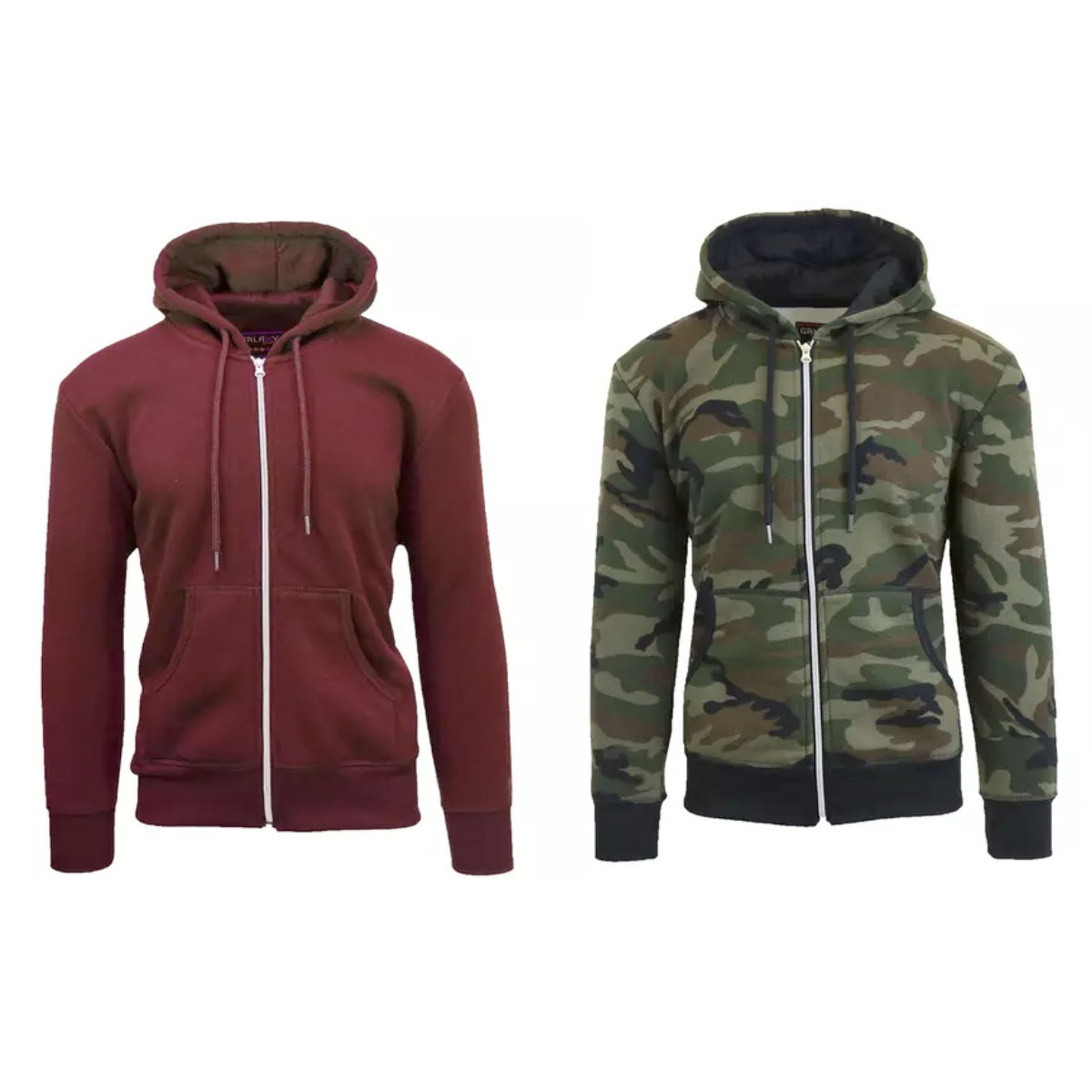 Men's Heavyweight Pullover Fleece-Lined Hoodie (2-Pack) - MFH-500-BG-WD/M