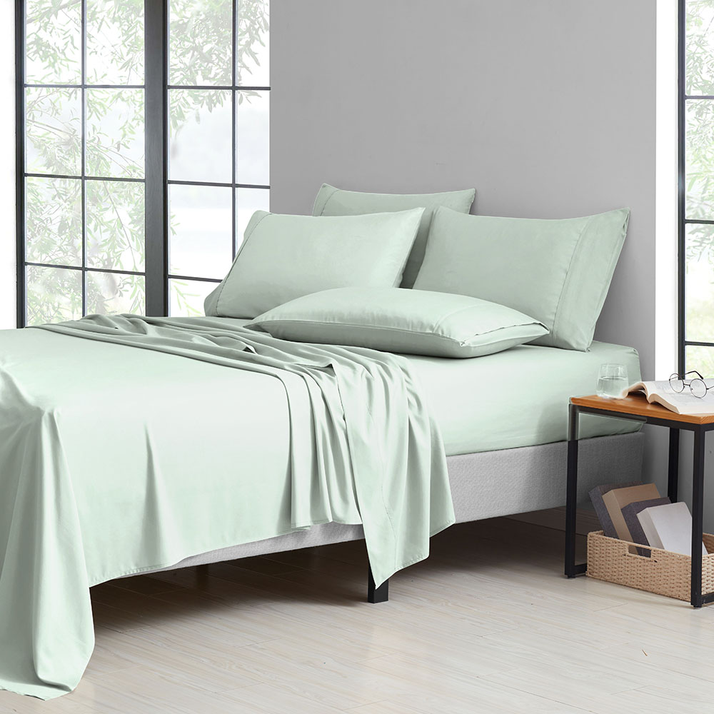 2,000-TC Bamboo Blend 6-Piece Sheet Set with Deep Pockets - California King - Mint