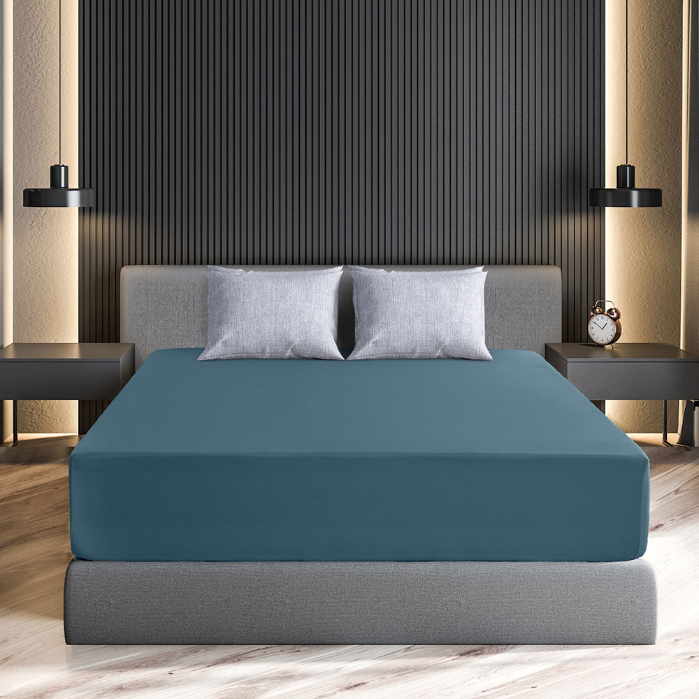 Premium Soft 16-Inch Deep Pocket Fitted Sheet - King-Navy