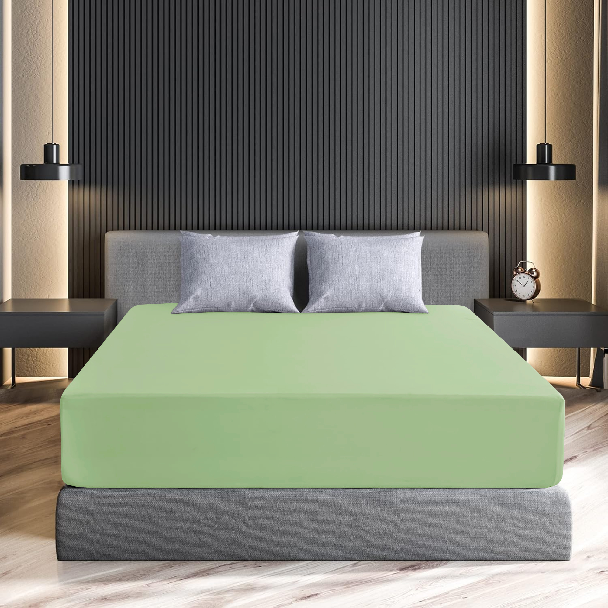 Premium Soft 16-Inch Deep Pocket Fitted Sheet - California King-Sage
