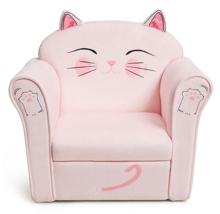 Kids' Animal Print Upholstered Armchair - Cat