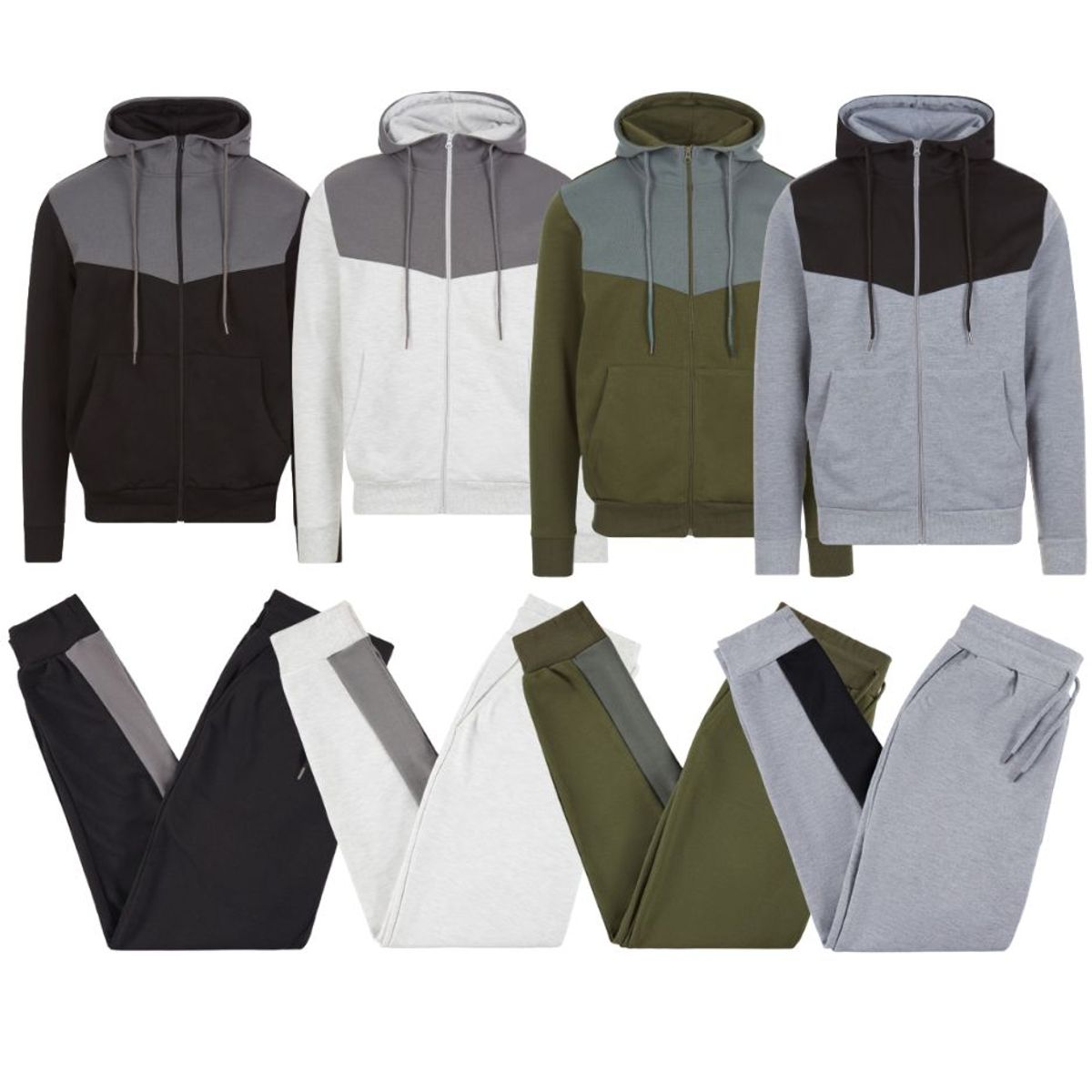 Men’s Fleece-Lined Tech Hoodie & Jogger Set - Small