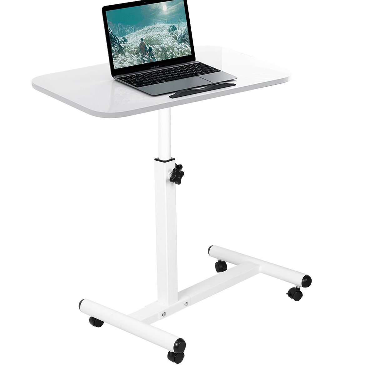 NewHome™ Rolling Laptop Table - NewHome Rolling Laptop Table WHT