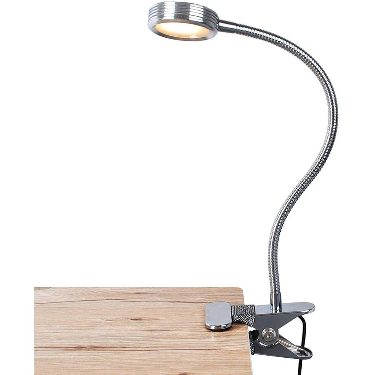 LED Flexible Gooseneck Desk Light - Silver