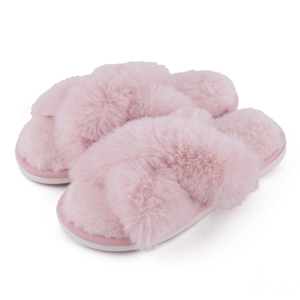 Sole Happy Comfy Toes Women's Slippers - Size 9/10 - Cotton Candy
