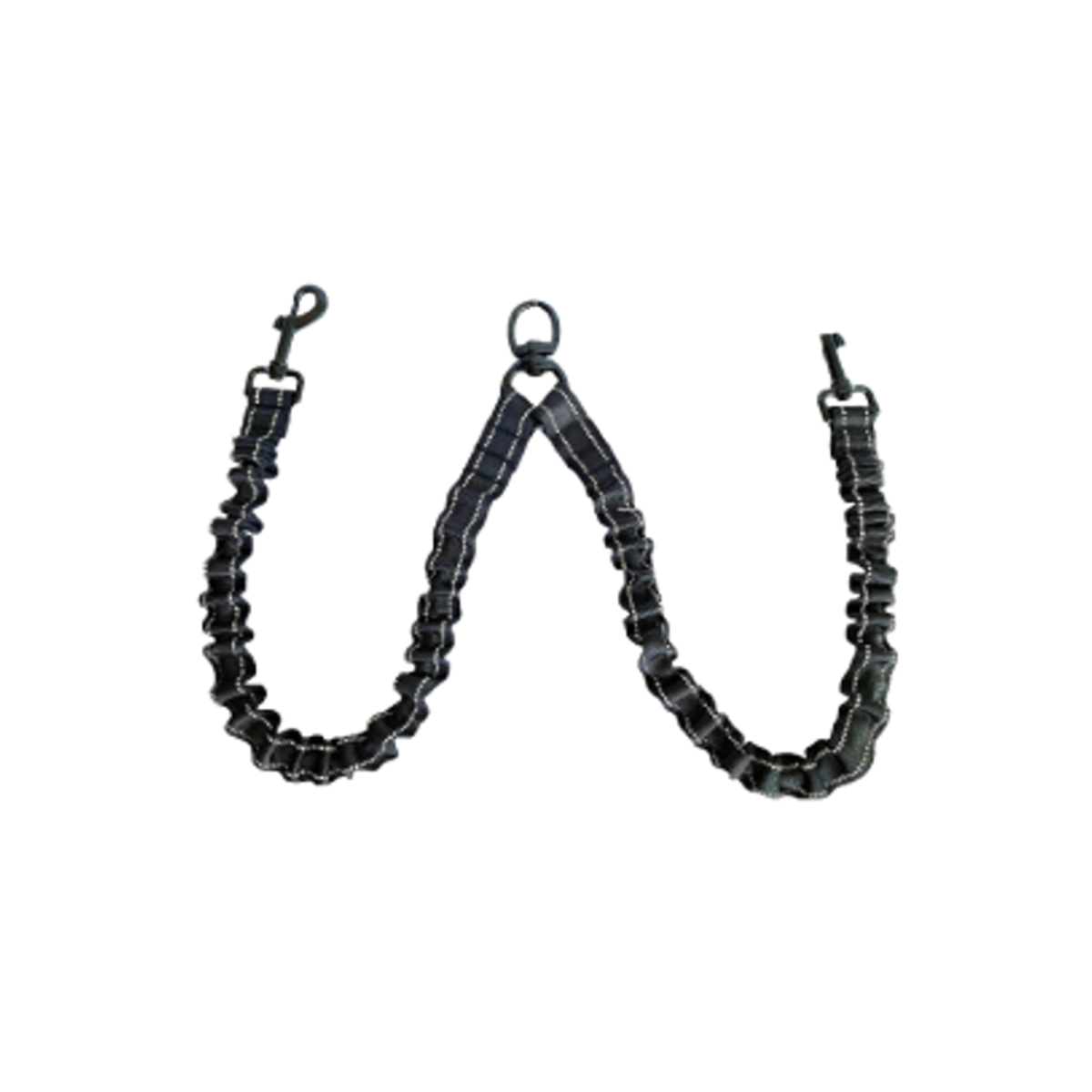 Threaded Pear Dual Add-On Bungee Leash  - Black