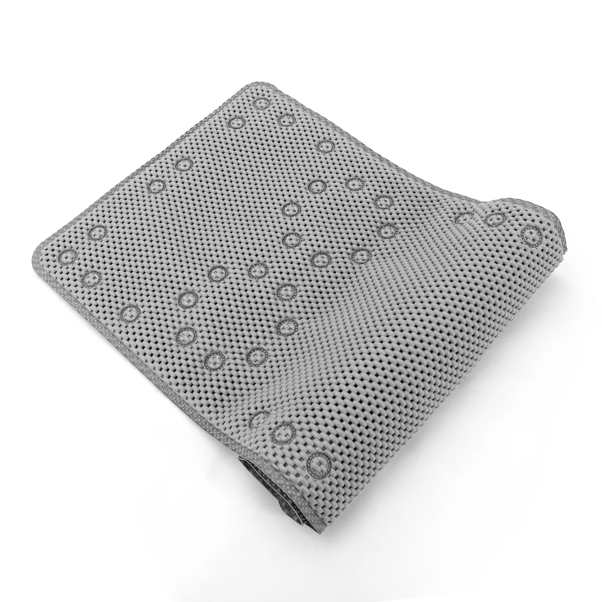 36 x 17-Inch Shower & Bathtub Mat with Suction Cups & Drainage Holes - Gray