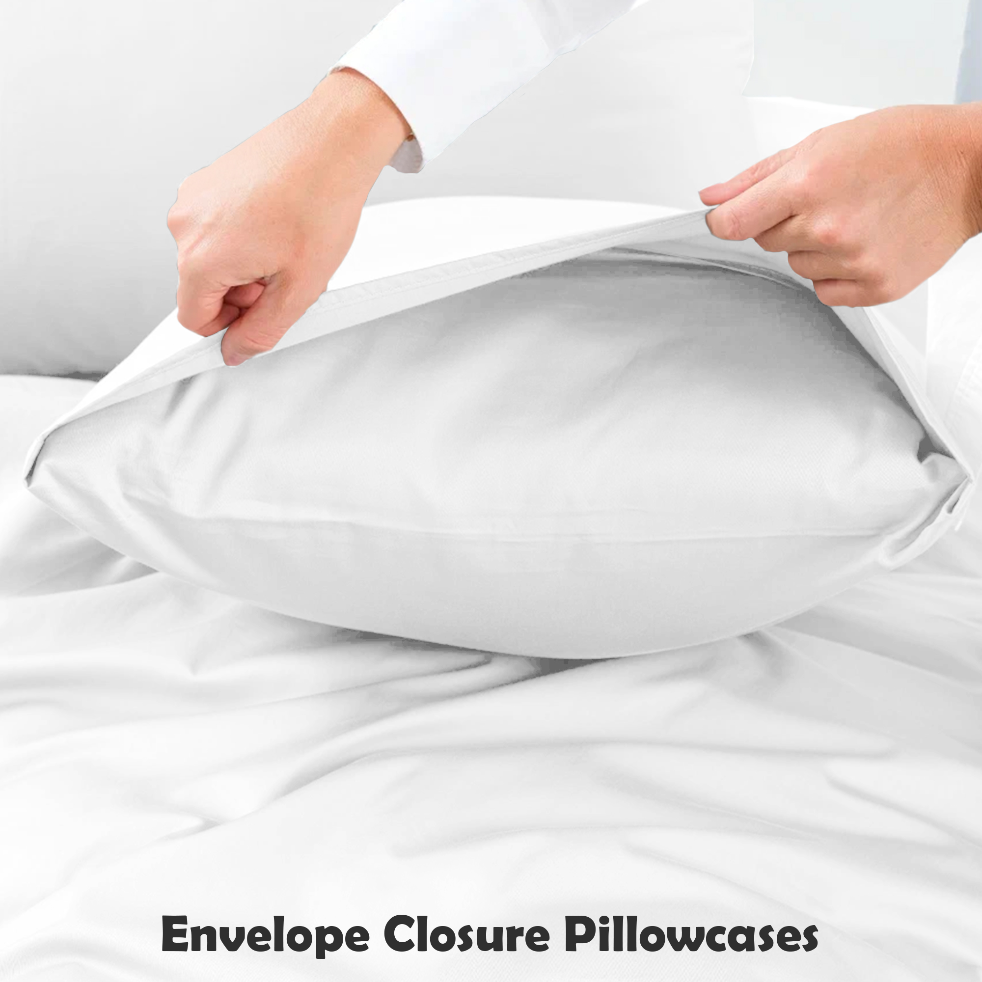 4-Piece Rayon from Bamboo Cooling Wrinkle-Resistant Bedding - Q-WHT