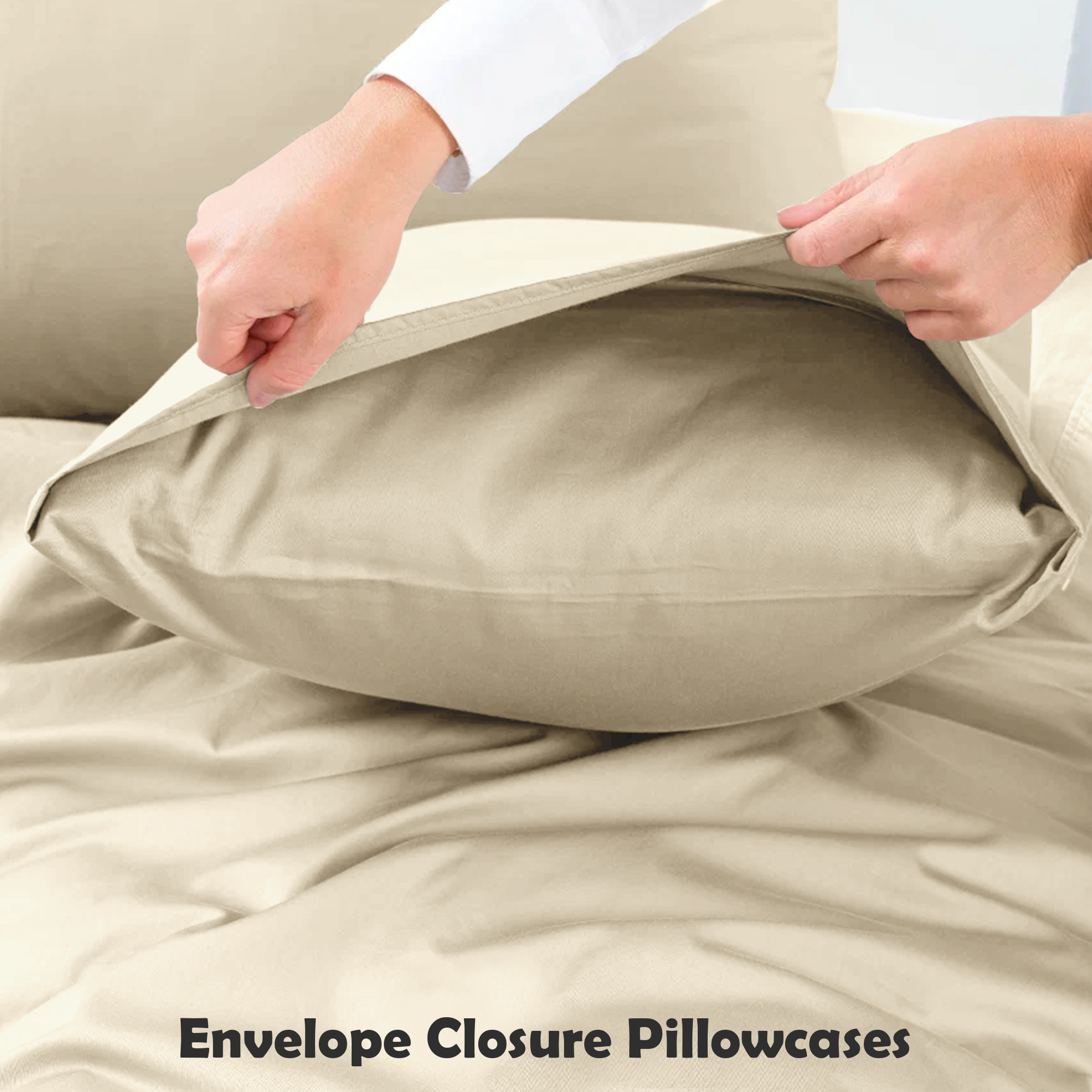 4-Piece Rayon from Bamboo Cooling Wrinkle-Resistant Bedding - T-BGE