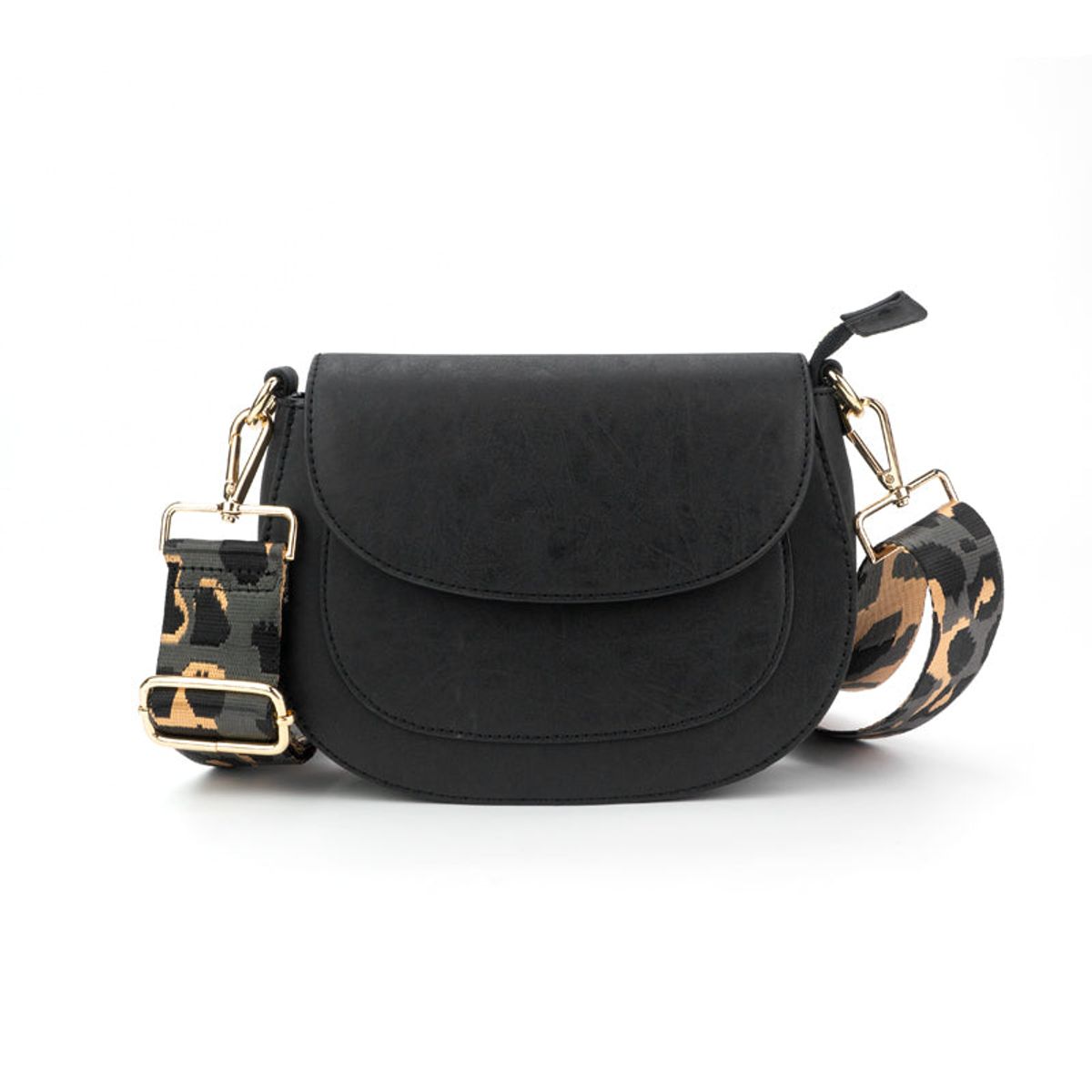 Choose Your Strap Quinn Crossbody Bag - Black / Blue/Green Pattern