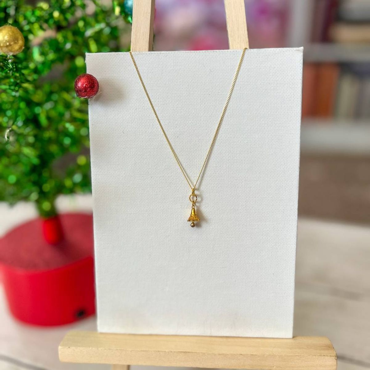 Women's Jolly Jewelry - gold sterling bell necklace