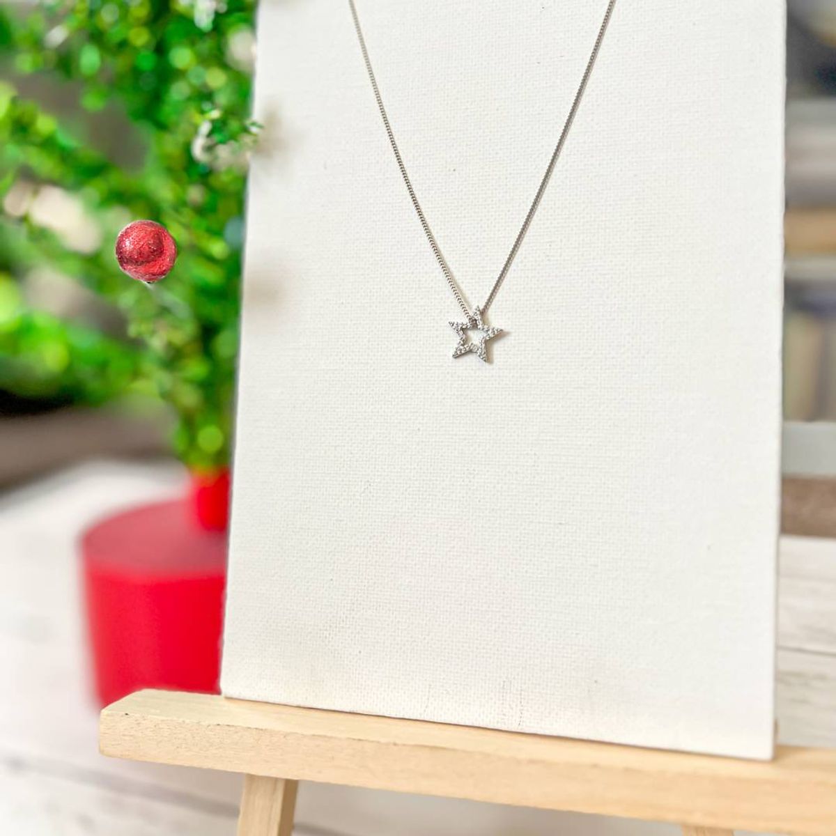 Women's Jolly Jewelry - platinum plate star necklace