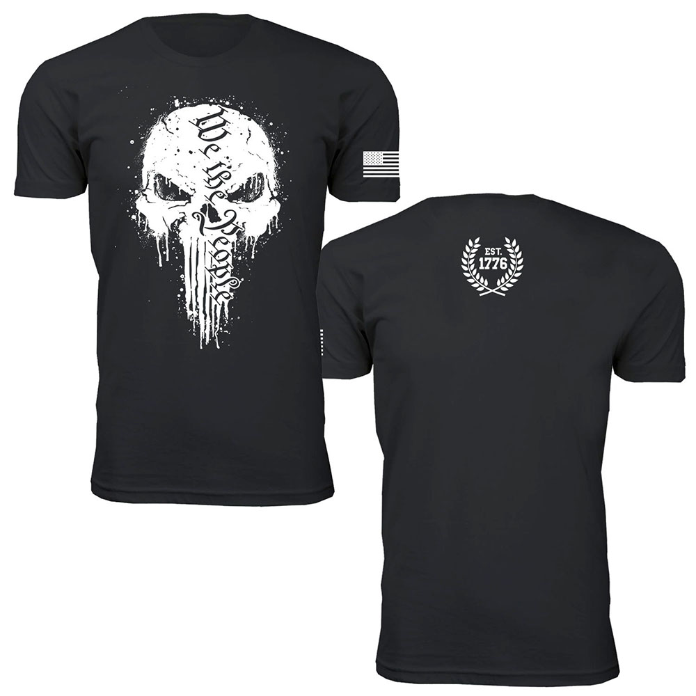 Men's Support Our U.S. Veterans T-Shirt - We The People - Black / 2XL
