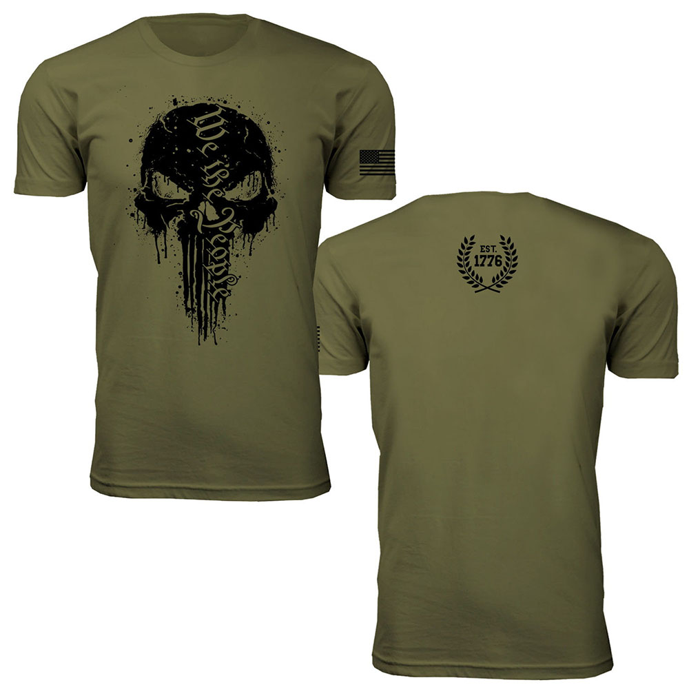 Men's Support Our U.S. Veterans T-Shirt - We The People - Military Green / L