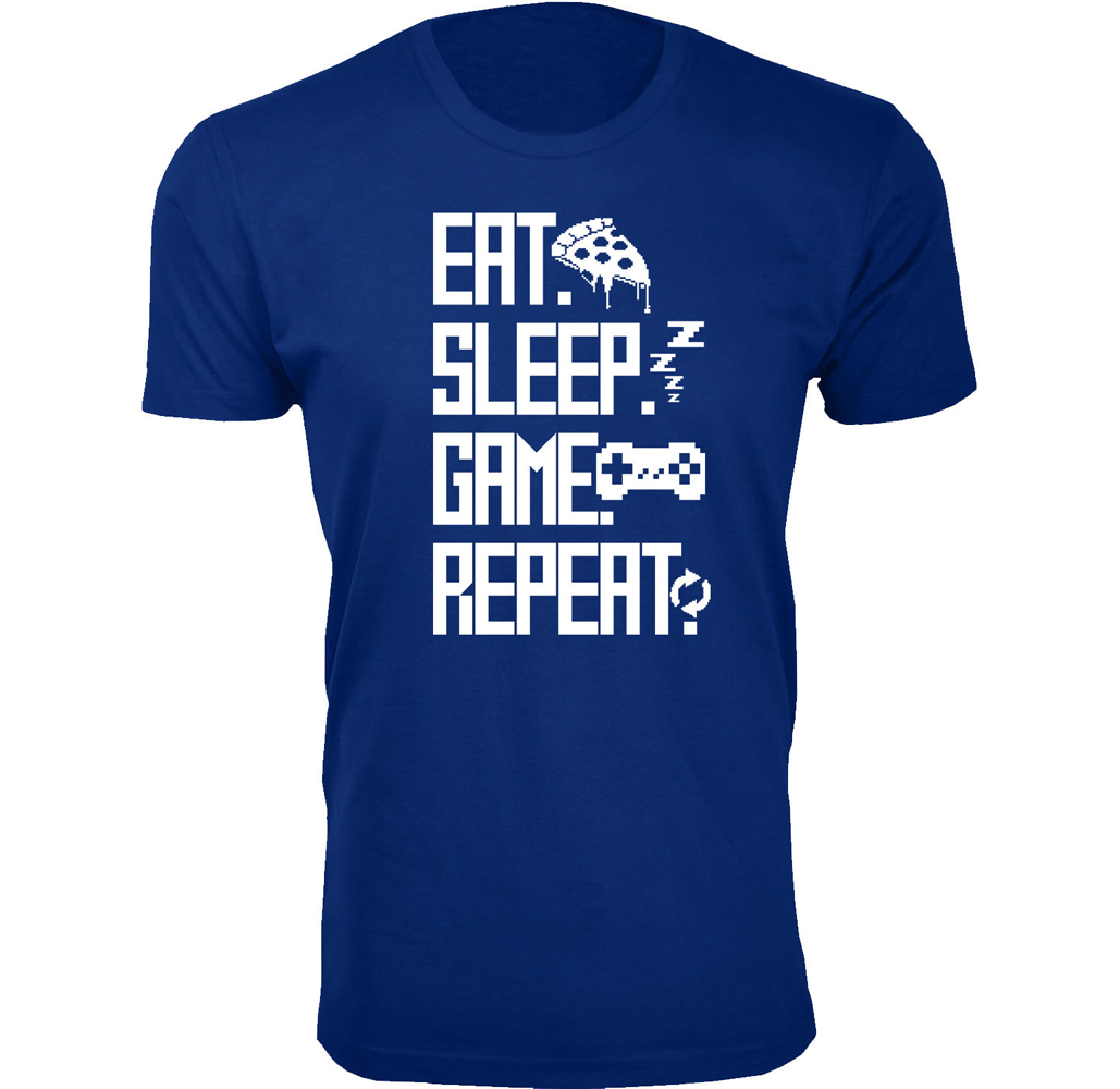 Men’s Gamer Comfort Fit T-Shirt - Repeat. - Royal Blue / S