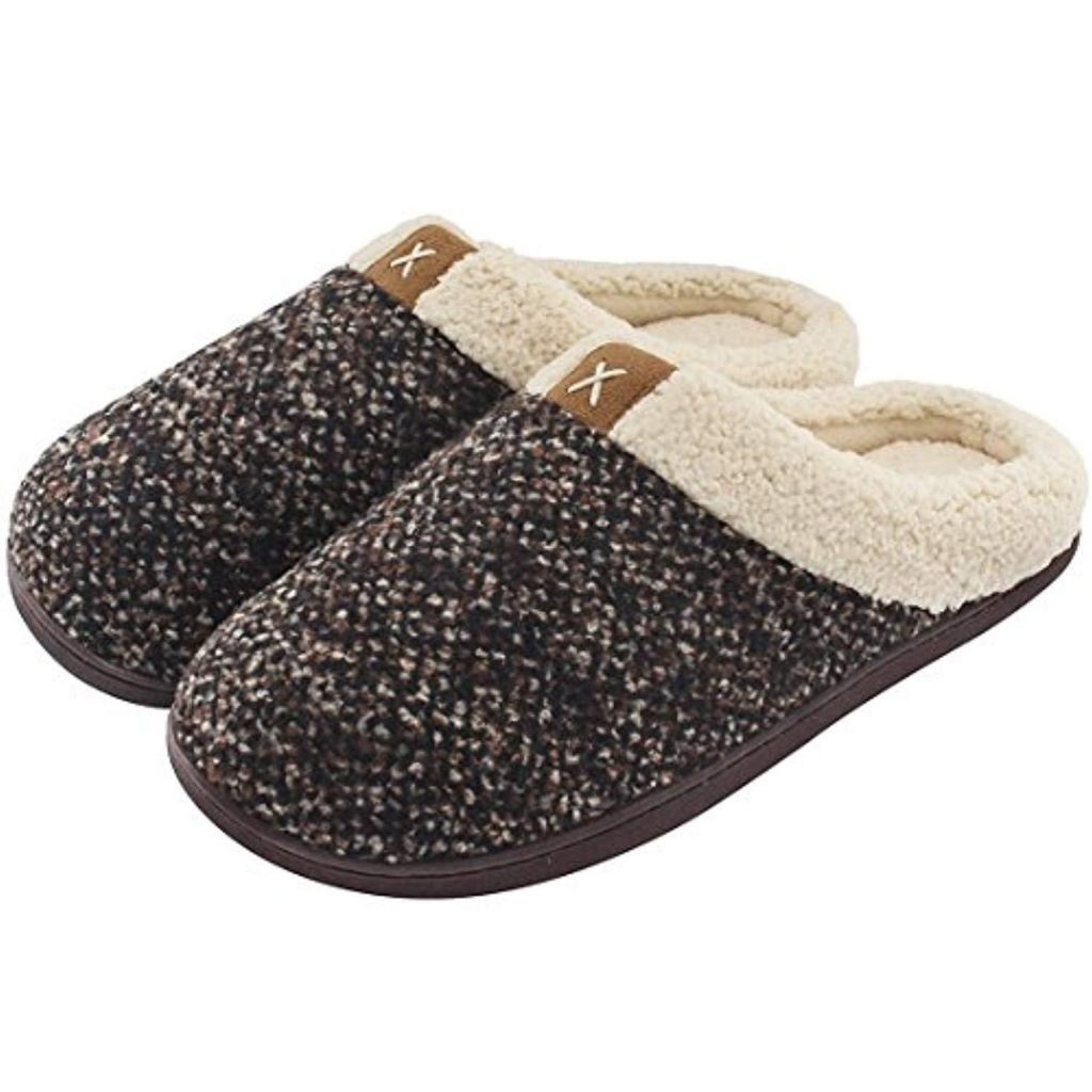 Sole Happy™ Toaster Trotters Fleece-Lined Unisex Slippers - Small - Coffee