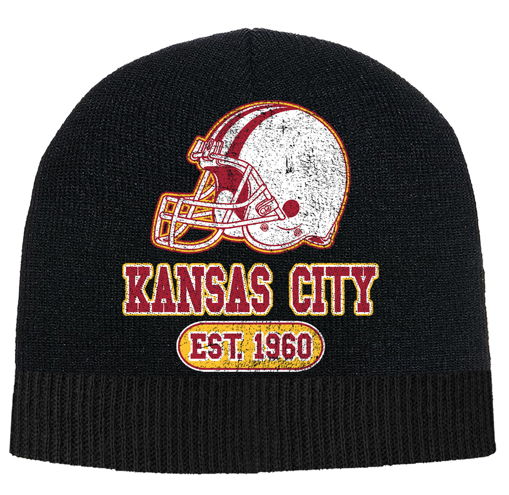 Game Day Football Beanie - Kansas City - Black