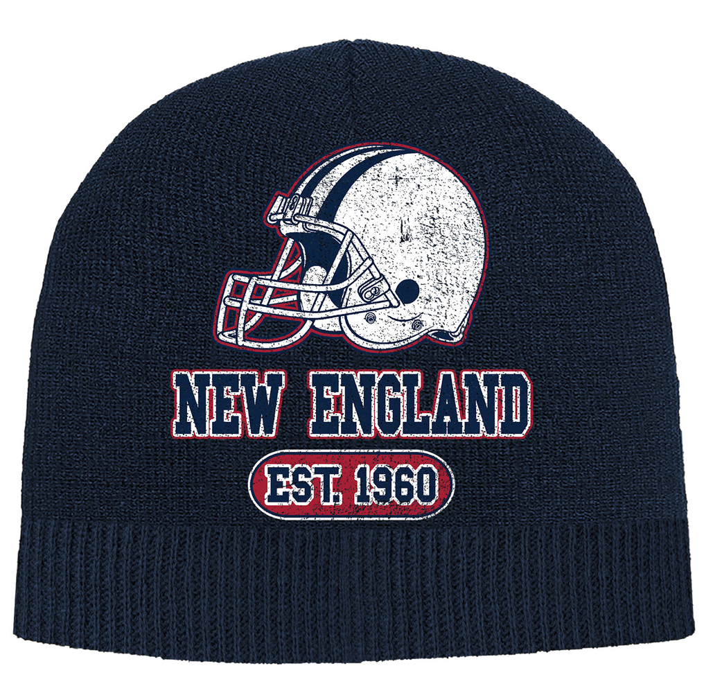 Game Day Football Beanie - New England - Navy