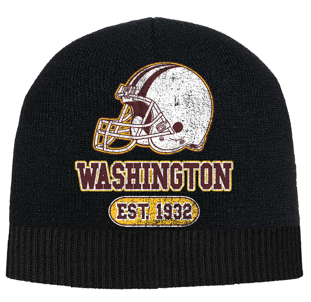 Game Day Football Beanie - Washington - Black