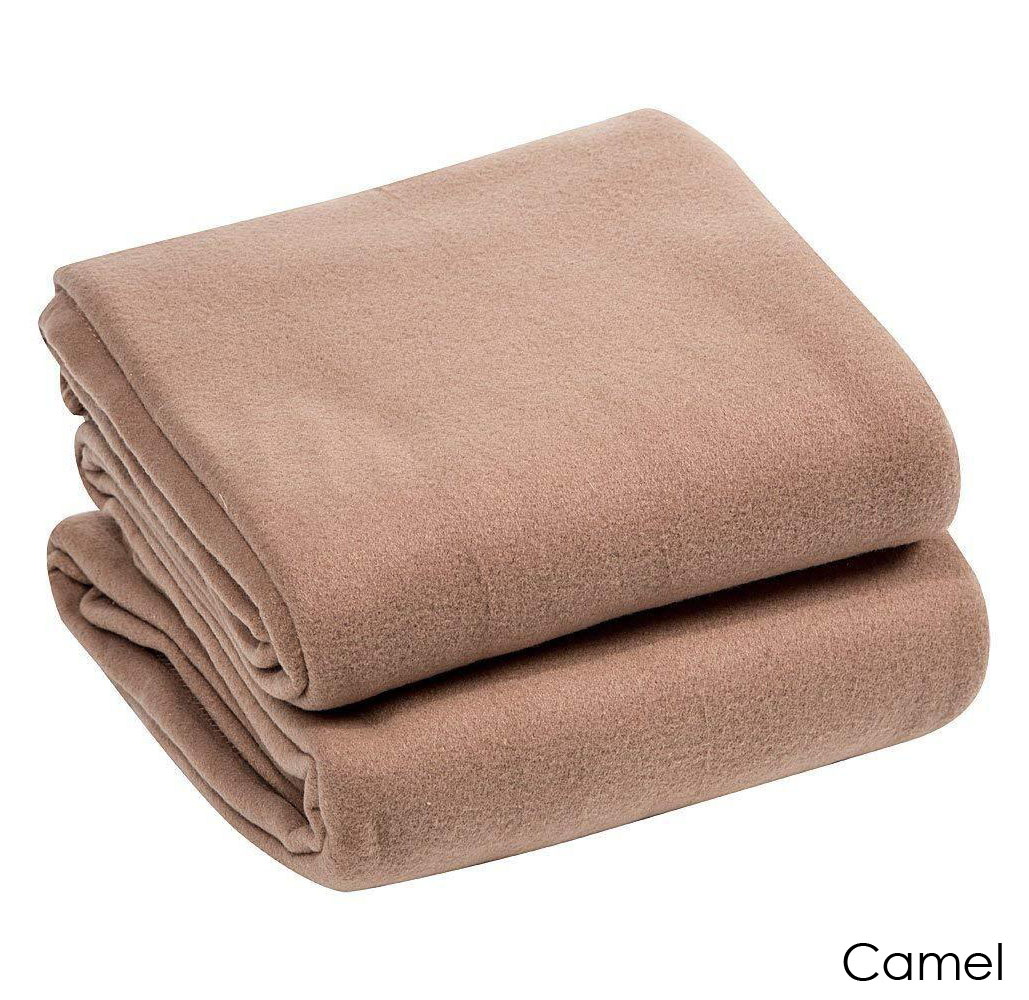Luxury Home Micro Plush Warm Fleece Blanket - Full - Camel