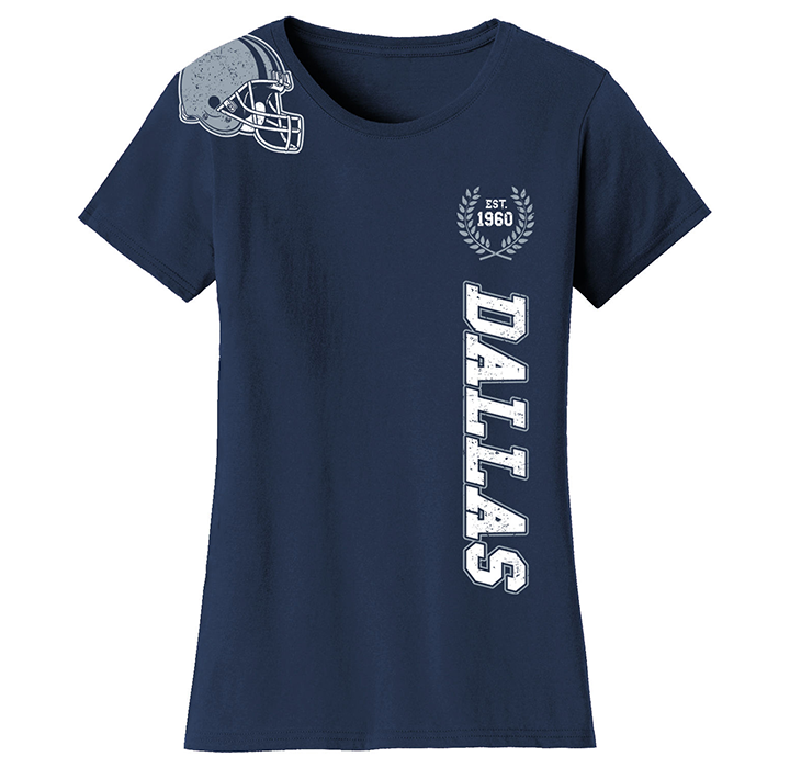Women's Football Home Team T-Shirt - Dallas - Navy / S